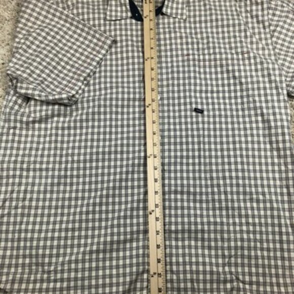 Tommy Hilfiger Button Up Shirt Mens 2XL XXL Brown White Plaid Tommy Jeans - Picture 6 of 10